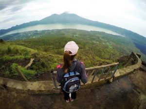 žena, panorama planine