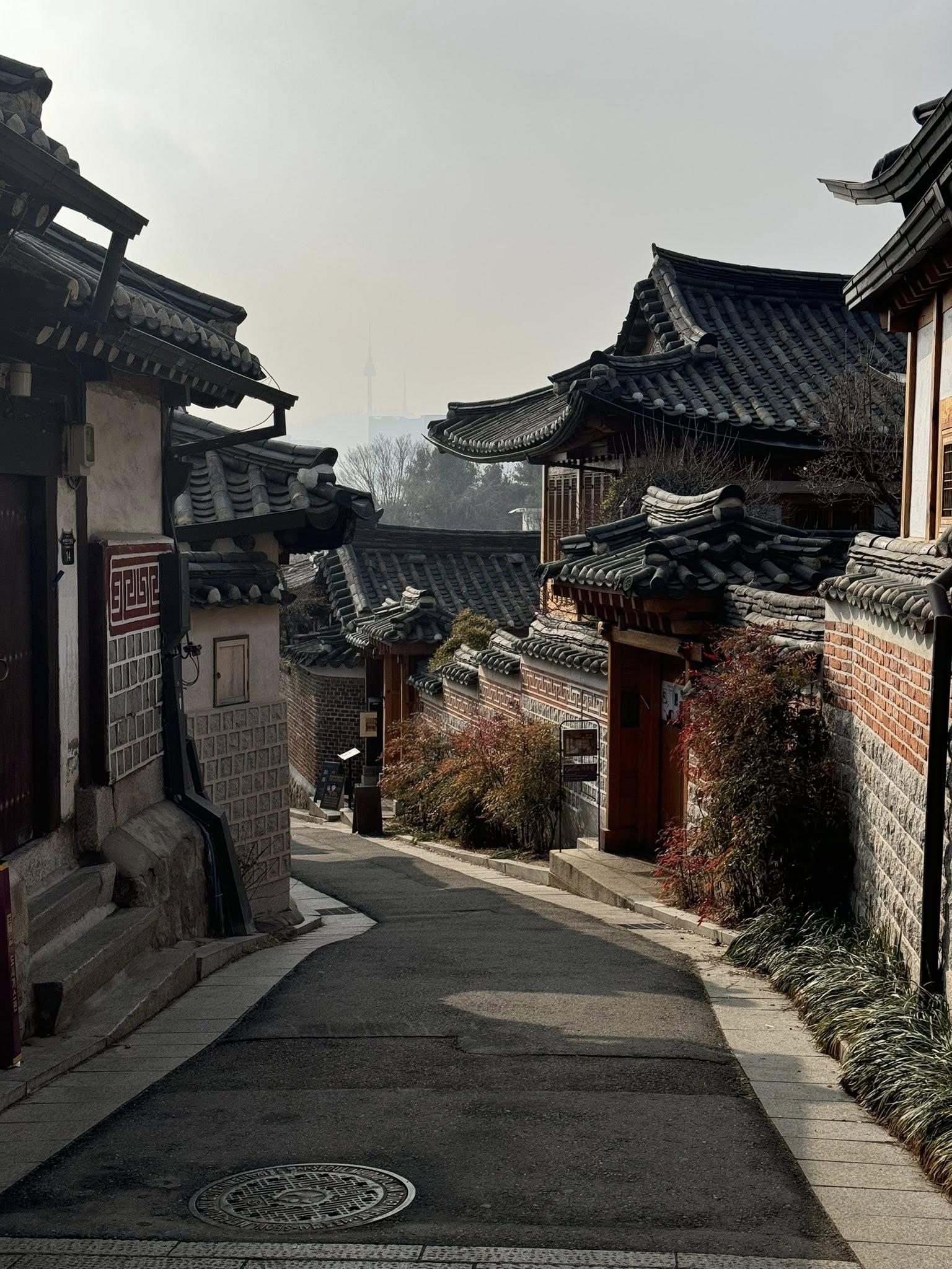 Ulica okružena lijepim građevinama u Seoulu